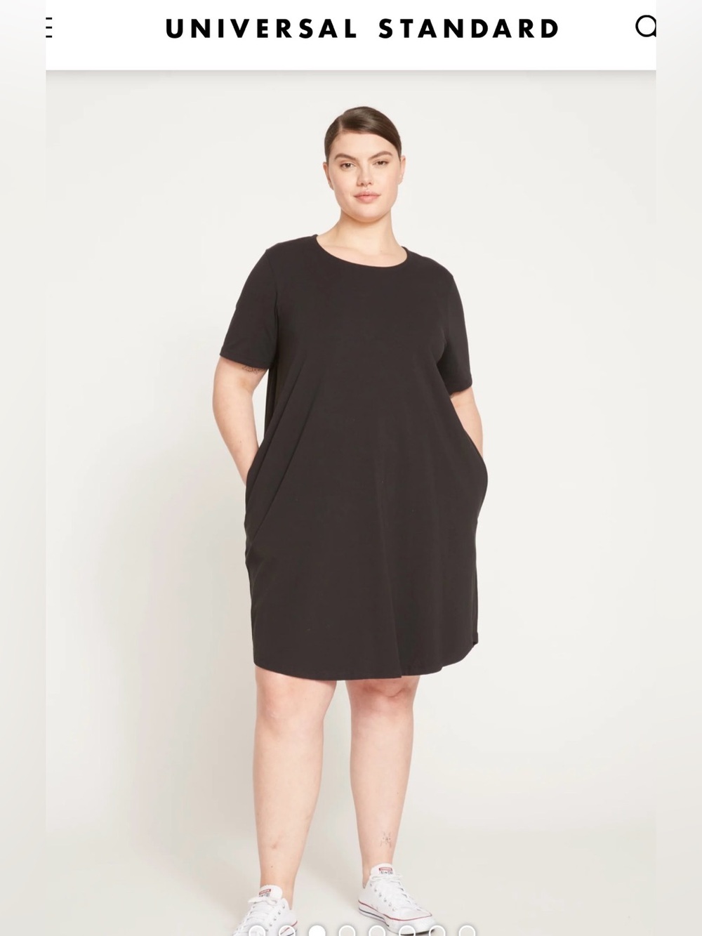 Universal Standard Halie T-Shirt Dress Black , size M (18-20)
